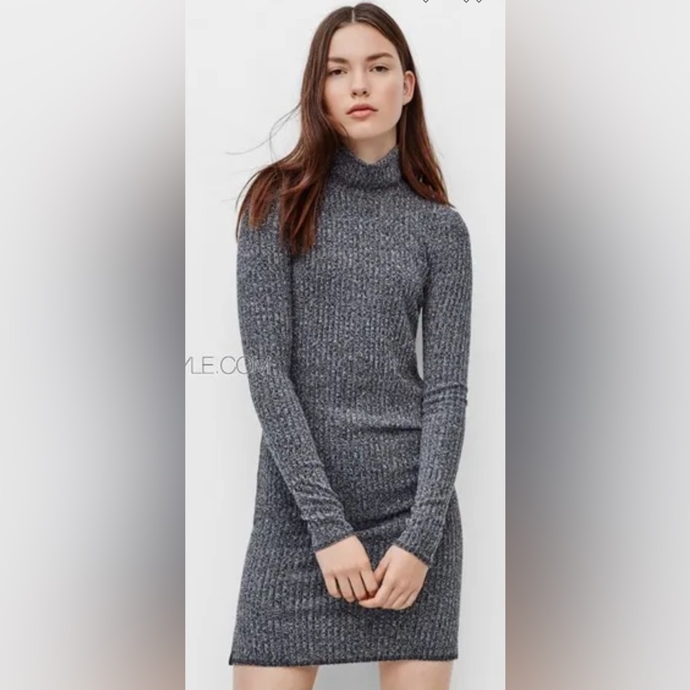 Wilfred Free Heathered Green Turtleneck Bodycon Dress